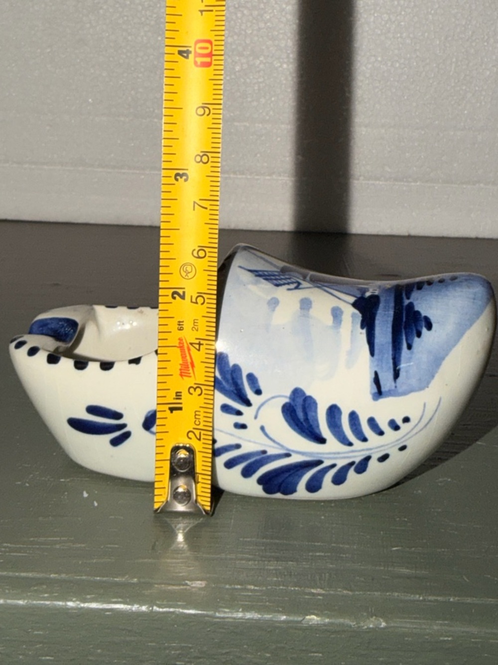 Vintage Delft Porcelain Clog Shoe Ashtray Holland Blue Hand Painted - Picture 2 of 5